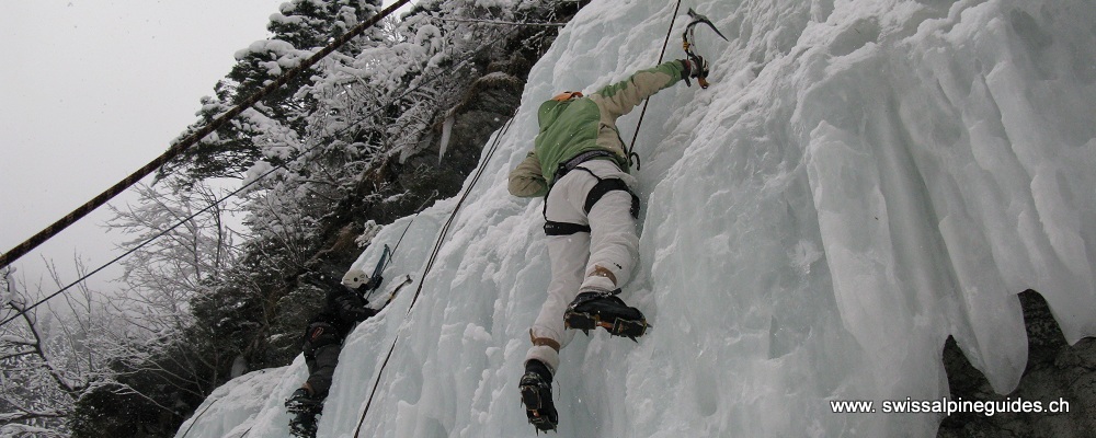 Icefall climbing